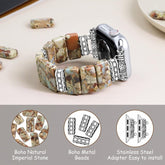 Imperial Stone Beaded Elastic Sport Watch Band